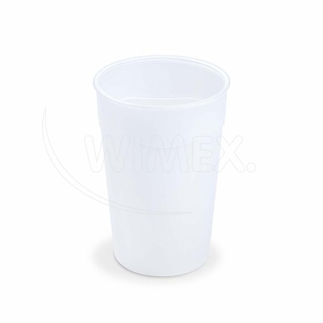 Pohár (PP) opakovane použiteľný priehľadný Ø80mm 0,3L [10 ks]