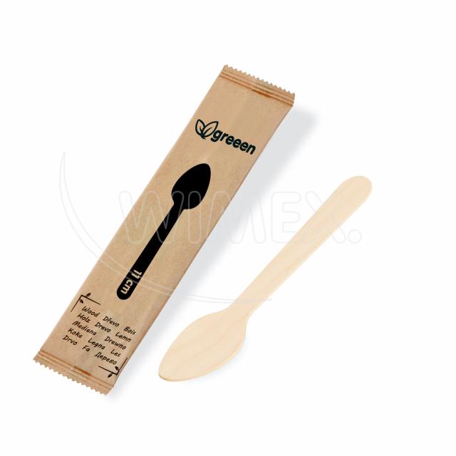 Kávová lyžička (drevo FSC 100%) 11cm jednotlivo balená [100 ks]