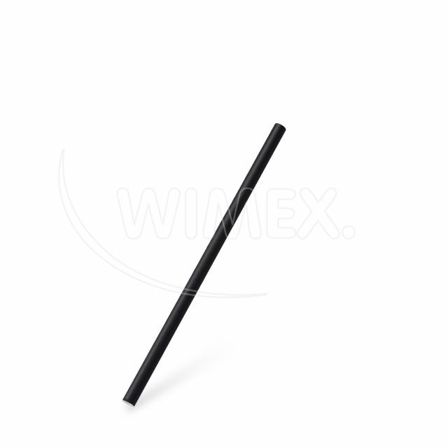 Slamka papierová (FSC Mix) čierna `JUMBO` Ø8mm x 20cm [100 ks]