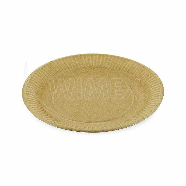 Papierový tanier (FSC Mix) nepremastiteľný kraft Ø23cm [100 ks]