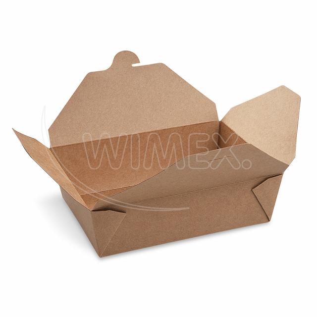 Food box (PAP/PE) nepremastiteľný kraft `L` 195 x 138 x 88 mm 2500ml [40 ks]