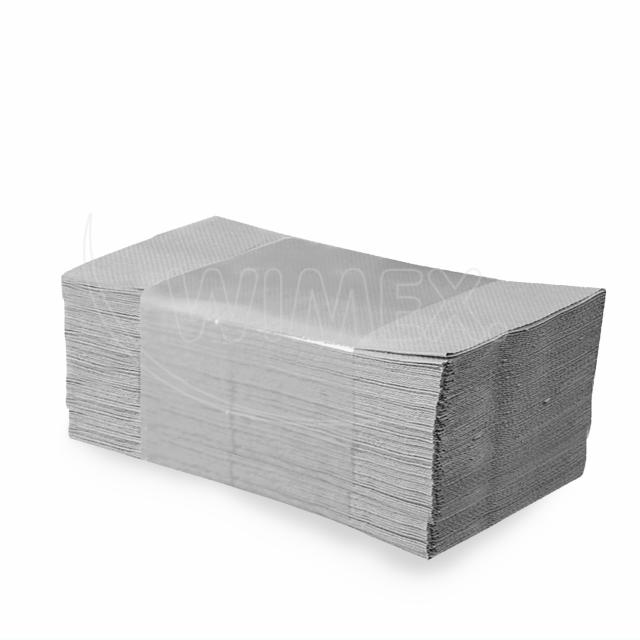 Papierový uterák (PAP-Recy) ZZ skladaný V 1vrstvý natural 25 x 23 cm [20 x 250 ks]