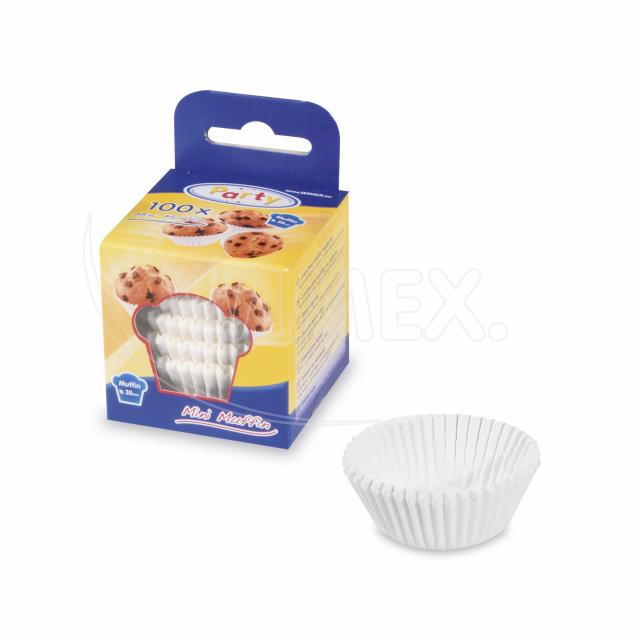 Cukrárenský košíček (PAP FSC Mix) biely Ø35 x 20 mm [100 ks]