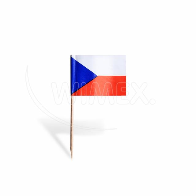 Napichovadlo (drevo FSC 100%/PAP) Vlajočka CZ 7cm [50 ks]