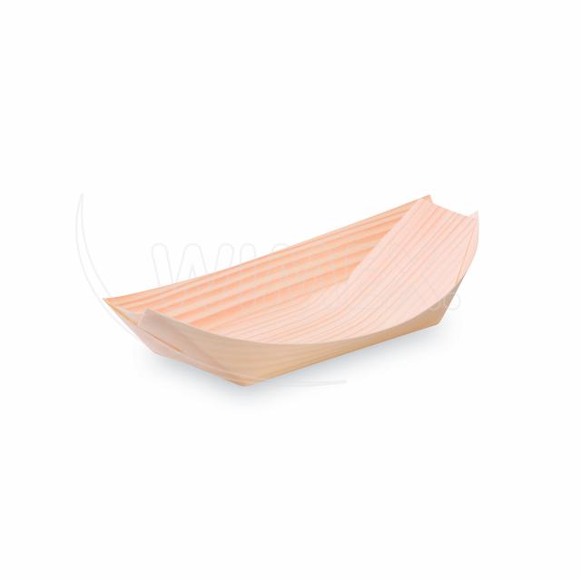 Fingerfood miska (drevo FSC 100%) lodička 16,5 x 8,5 cm [100 ks]