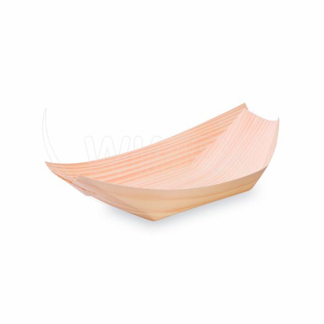 Fingerfood miska (drevo FSC 100%) lodička 18 x 10,5 cm [100 ks]