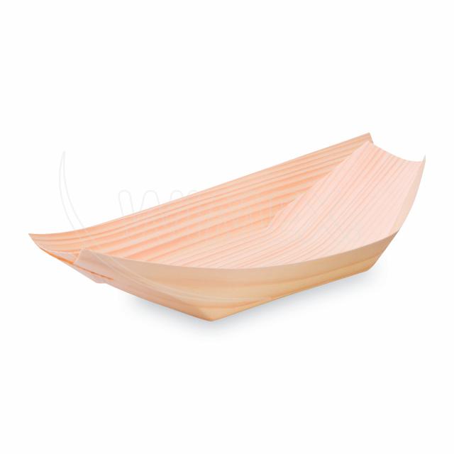 Fingerfood miska (drevo FSC 100%) lodička 21,5 x 11 cm [100 ks]
