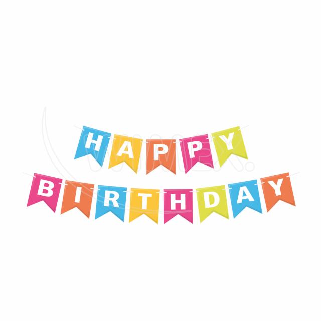 Girlanda s nápisom (PAP) "HAPPY BIRTHDAY" písmená 16 x 20 cm + šnúrka 5m [1 sada]