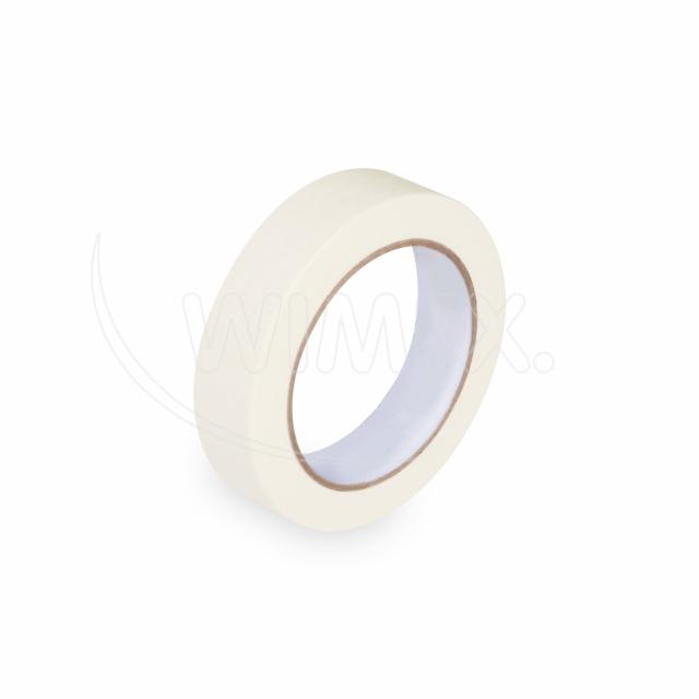 Lepiaca páska krepová (PAP/Solvent) do +80°C biela 25mm x 50m [1 ks]