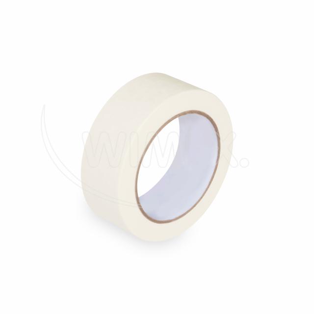 Lepiaca páska krepová (PAP/Solvent) do +80°C biela 38mm x 50m [1 ks]