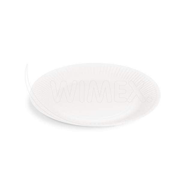 Papierový tanier (PAP-Recy FSC Mix) biely Ø18cm [100 ks]