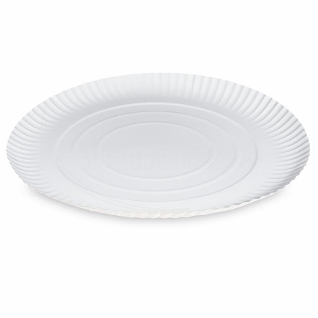 Papierový tanier (PAP-Recy) hlboký biely Ø34cm [50 ks]