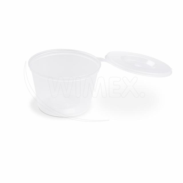 Dressingová miska (PP)  s viečkom priehľadná Ø70mm 120ml [50 ks]