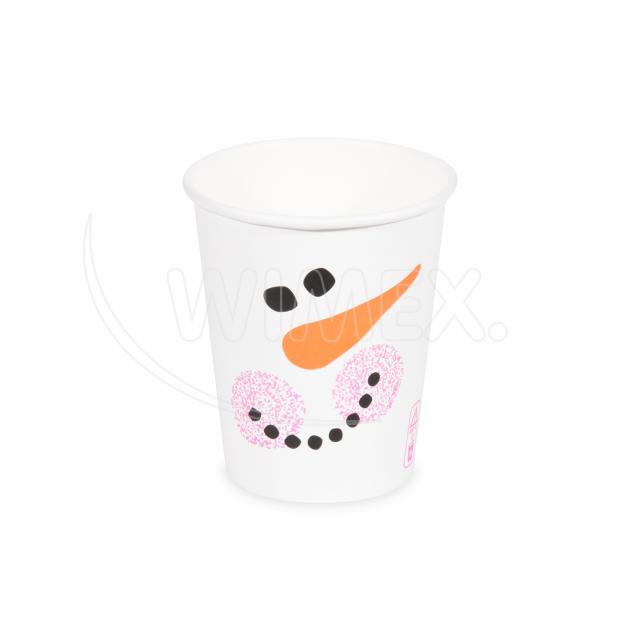 Papierový pohár (FSC Mix/PE) Snehuliak Ø80mm 280ml `0,2L/8oz/M` [50 ks]