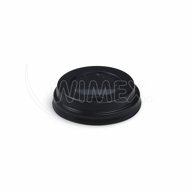 Viečko vypuklé (PS) čierne pre pohár Ø62mm [50 ks]