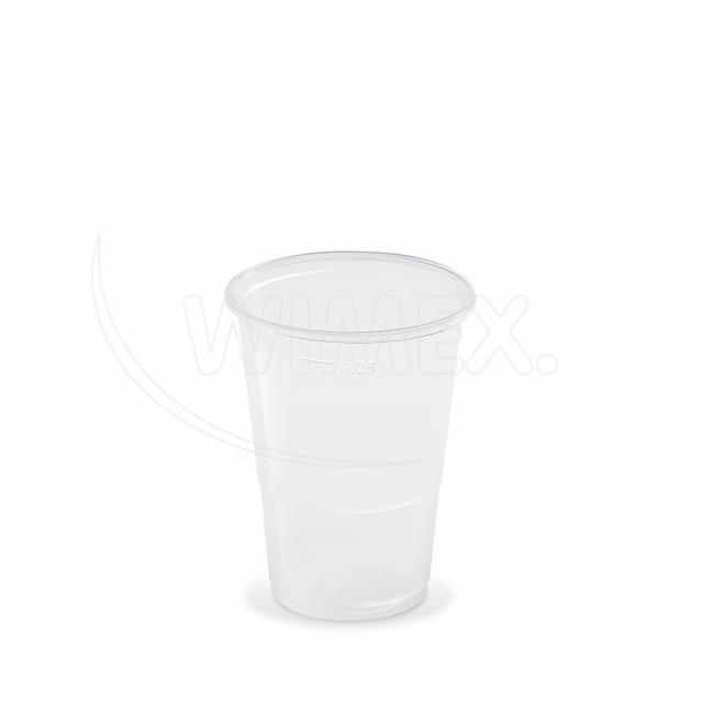 Pohár (PP) priehľadný Ø78mm 0,25L [50 ks]