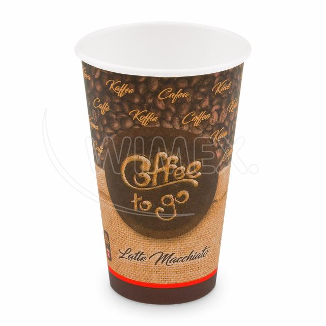 Papierový pohár (FSC Mix/PE) "Coffee to go" Ø90mm 510ml `0,4L/16oz/XL` [50 ks]