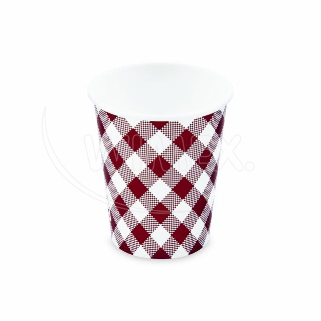 Papierový pohár (PAP/PE) Karo Ø80mm 280ml `0,2L/8oz/M` [10 ks]