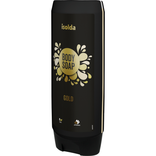 ISOLDA Gold body soap 550 ml, CLICK&amp;GO!
